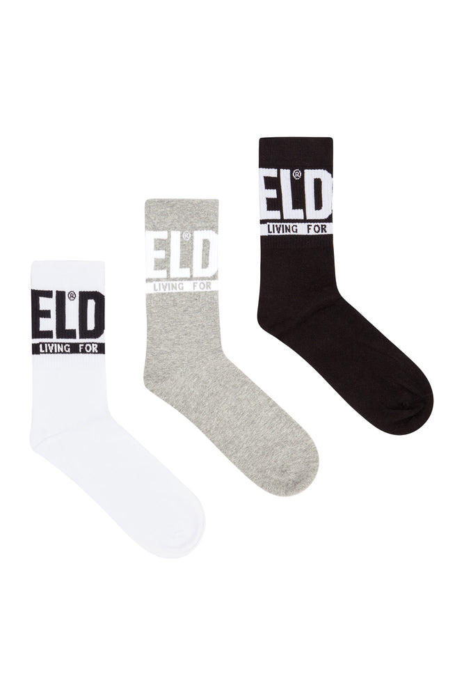 3-pack of logo cuff socks