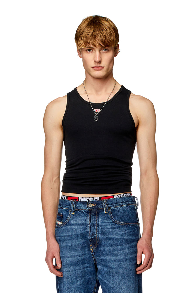 Tank top with mini D logo patch | Diesel Online Tank top with mini D logo patch | Diesel Online