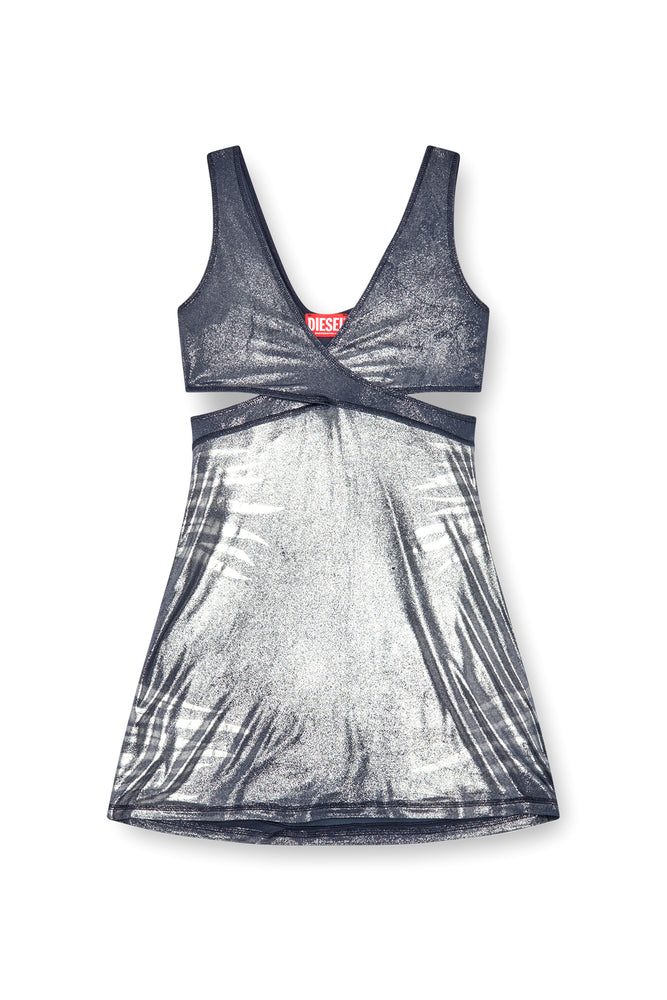 Short Cut-Out Dress In Metallic Jersey (3)