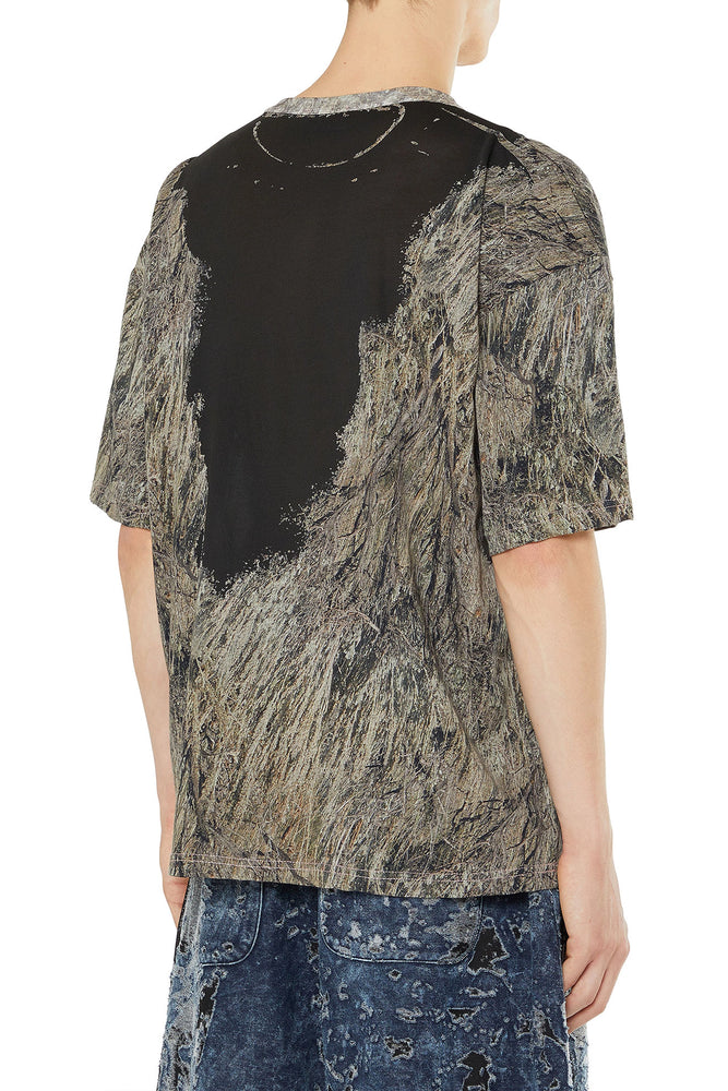 Camo T-Shirt With Devoré Sweat Stains (1)