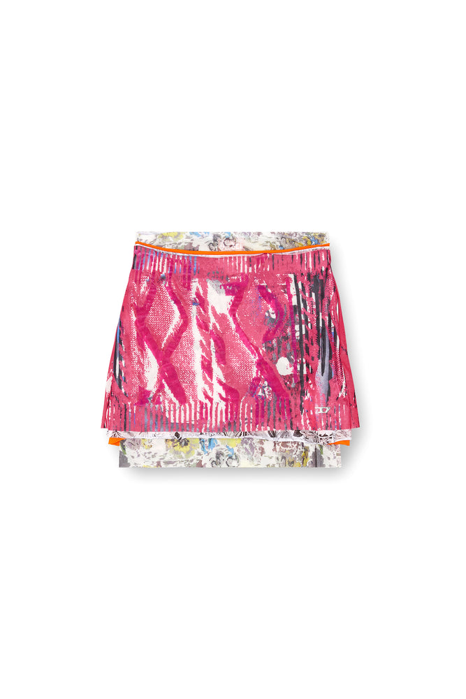Layered Miniskirt With Peony Pop Print (5)
