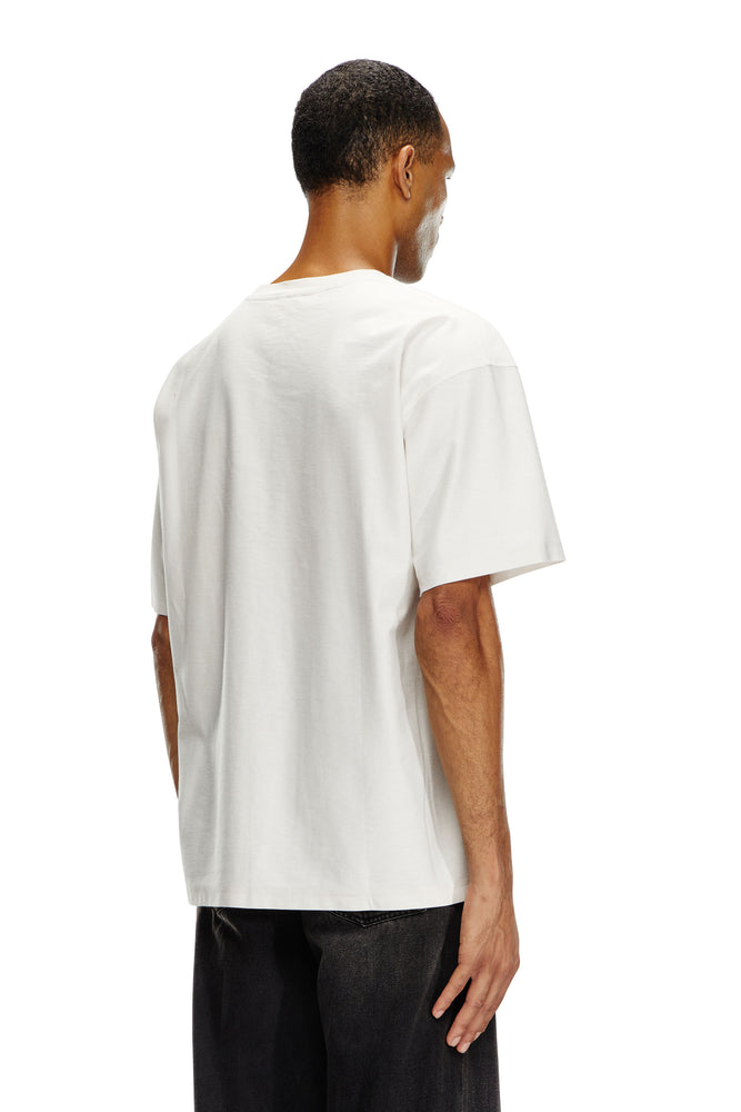 T-Shirt With Devoré Diesel Logo (1)