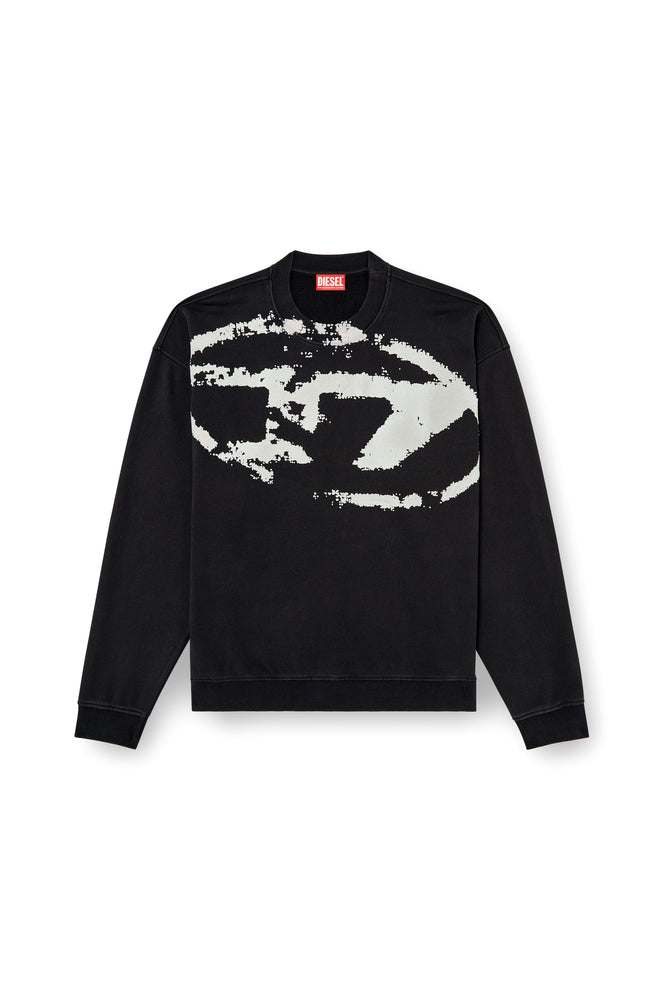 Sweatshirt with distressed flocked logo (3)