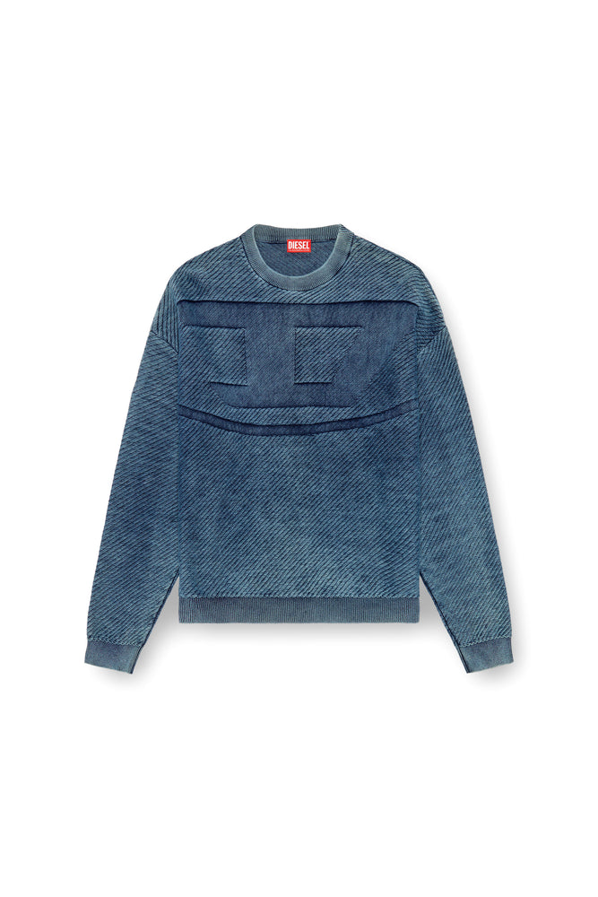 Denim-effect jumper in cotton (4)