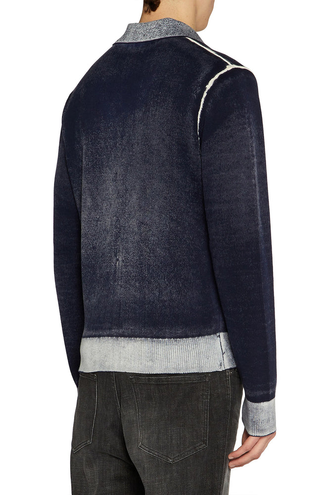 Reverse-print polo jumper (1)