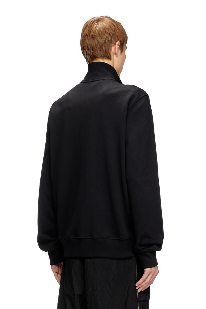Zip-up sweatshirt with metallic logo (1)