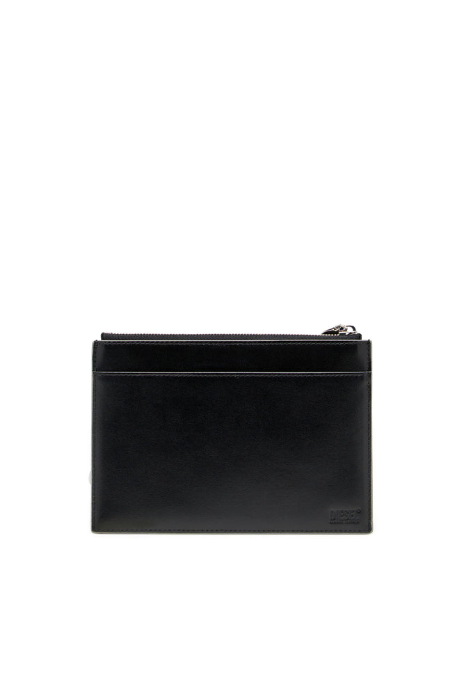 Zipped pouch in mirror leather (1)
