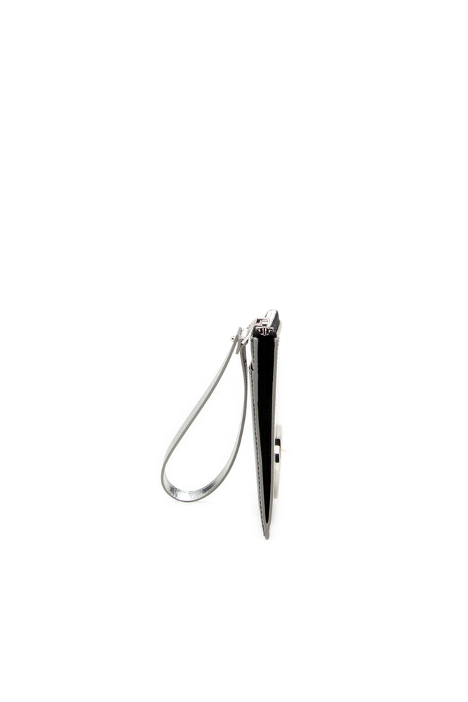 Zipped pouch in mirror leather (2)