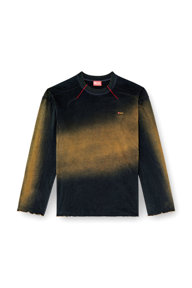 Faded long-sleeve T-shirt with micro logo (3)