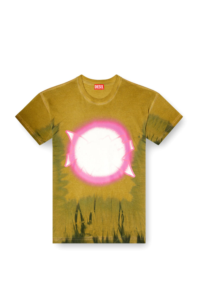 Tie-dye T-shirt with spotlight print (3)