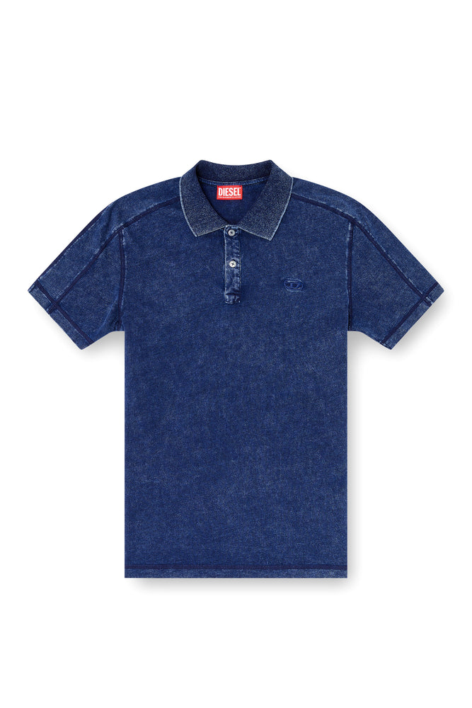 Denim-look polo shirt (3)