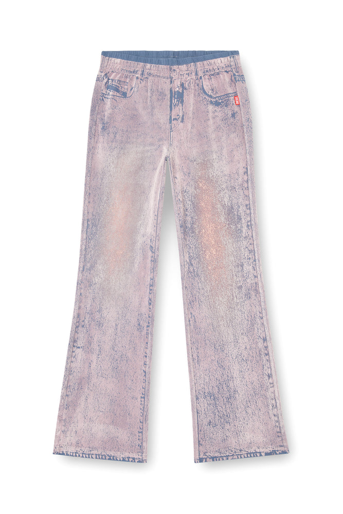Wide leg sweat pants with bleach treatment (4)
