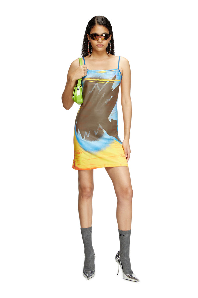 Mini dress with blowout print (3)