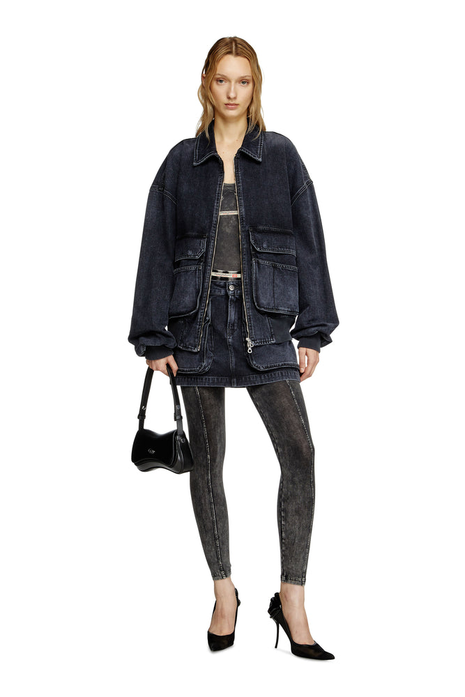 Mini skirt in batavia-weave denim (3)