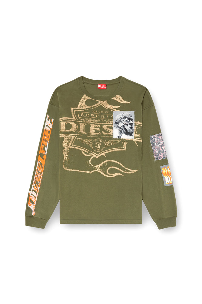 Long-sleeve T-shirt with graphic patches (3)