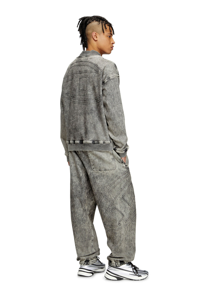Track Denim zip-up sweater with Oval D (3)