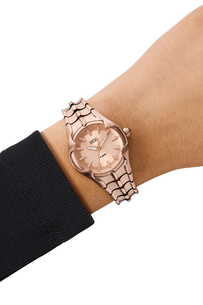 Vert three-hand rose gold-tone stainless steel watch (3)