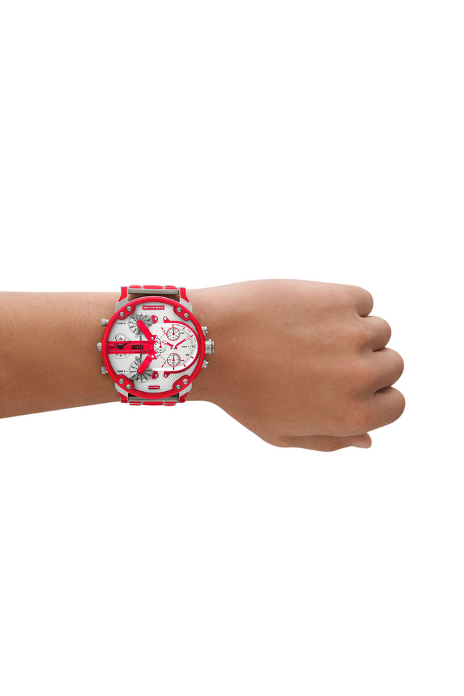 Mr. Daddy 2.0 red enamel and stainless steel watch (3)