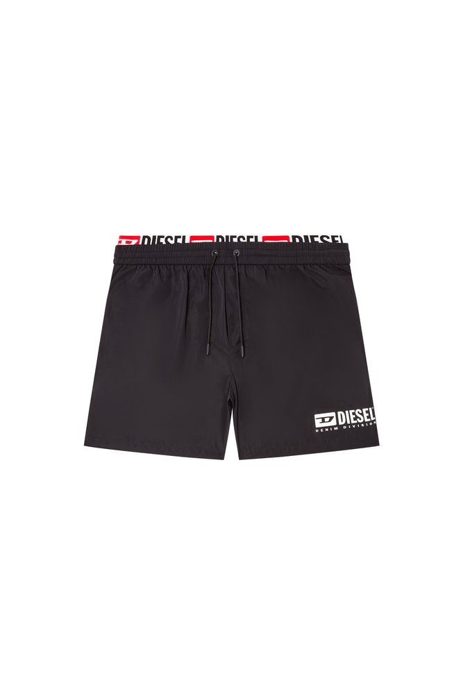Mid-length swim shorts with logo print (3)