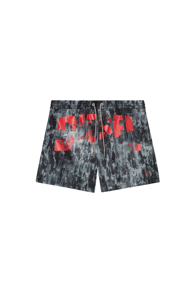 Mid-length swim shorts with graphic print (3)