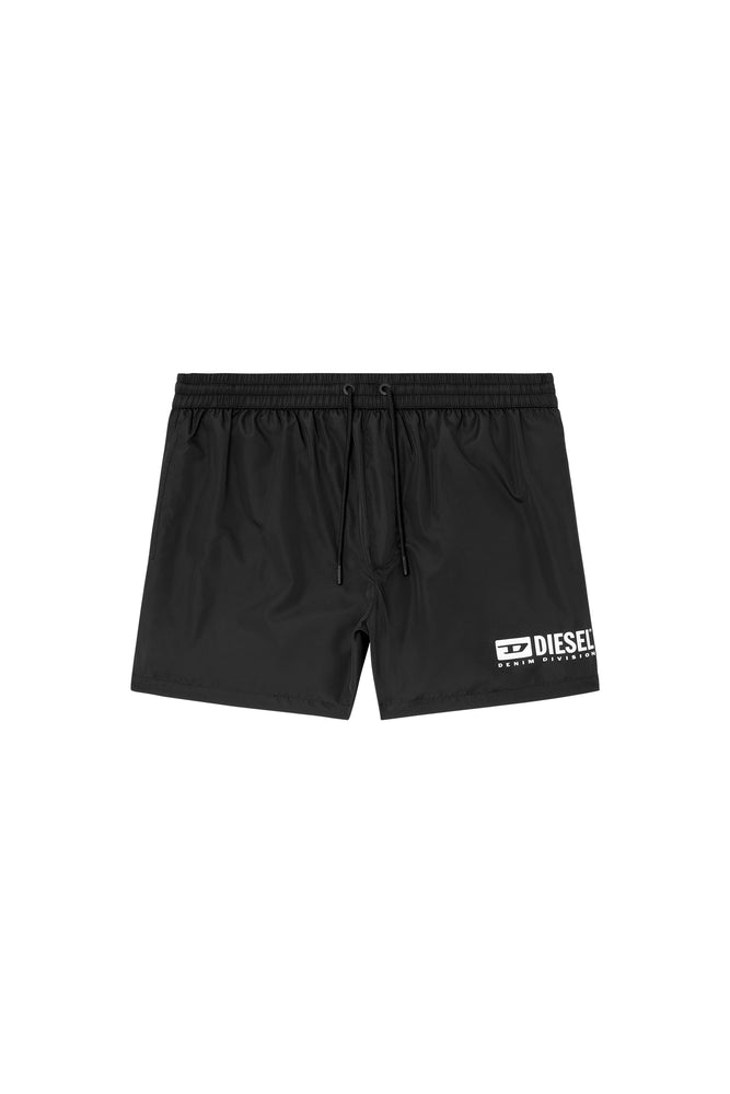 Mid-length swim shorts with logo print (3)