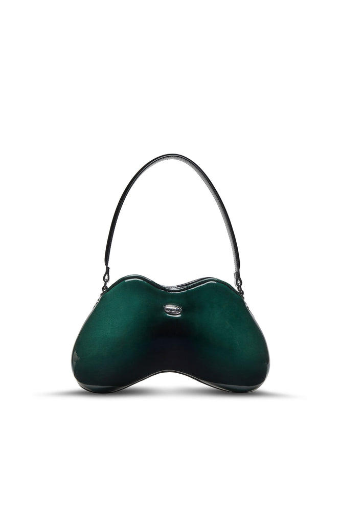 Double-D-Rigid shoulder bag in dégradé glossy PU