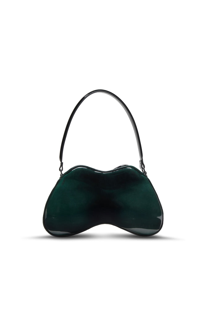Double-D-Rigid shoulder bag in dégradé glossy PU (1)
