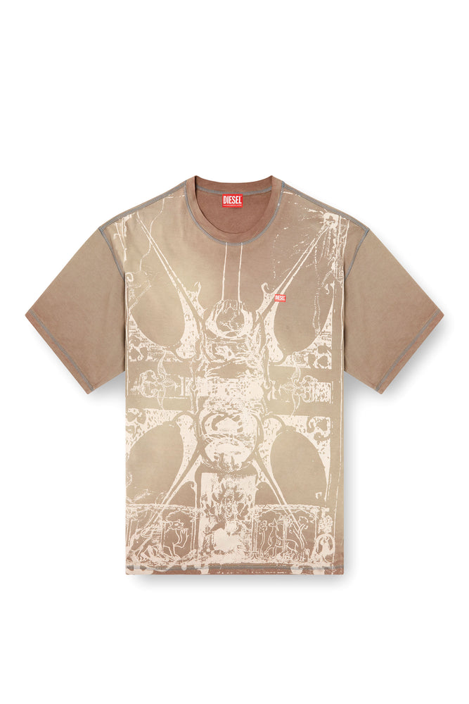 T-shirt with tonal medieval print (3)