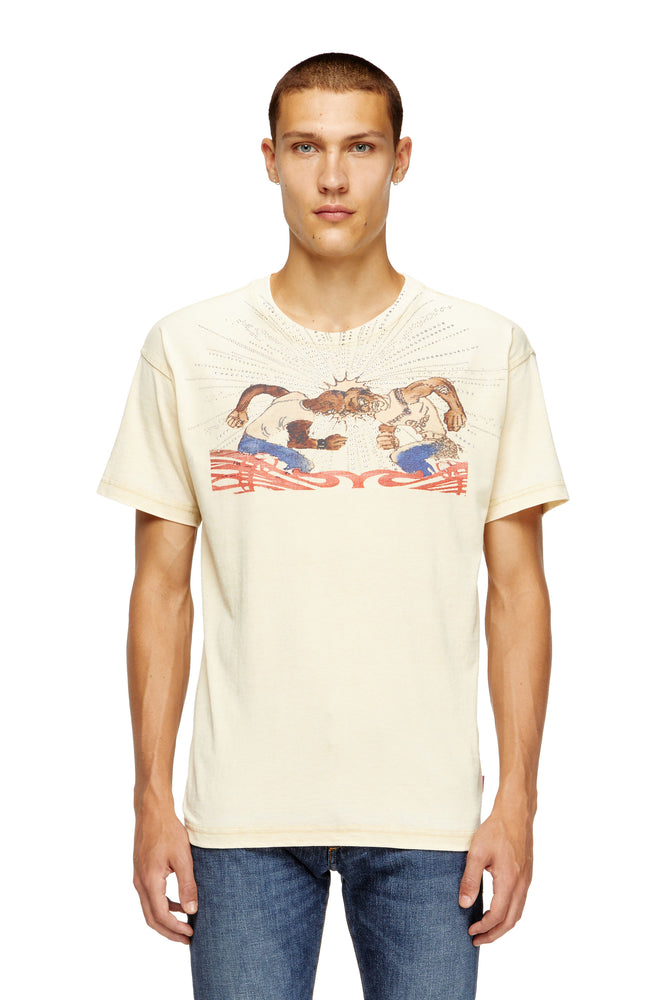 T-shirt with rhinestone graphic