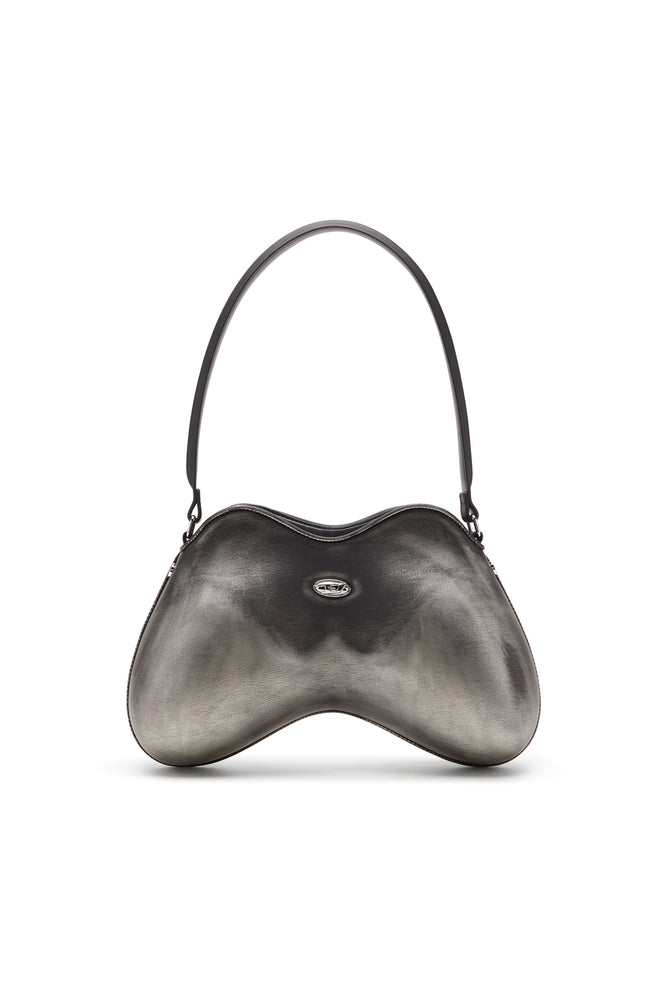 Double-D-Rigid shoulder bag in brushed PU