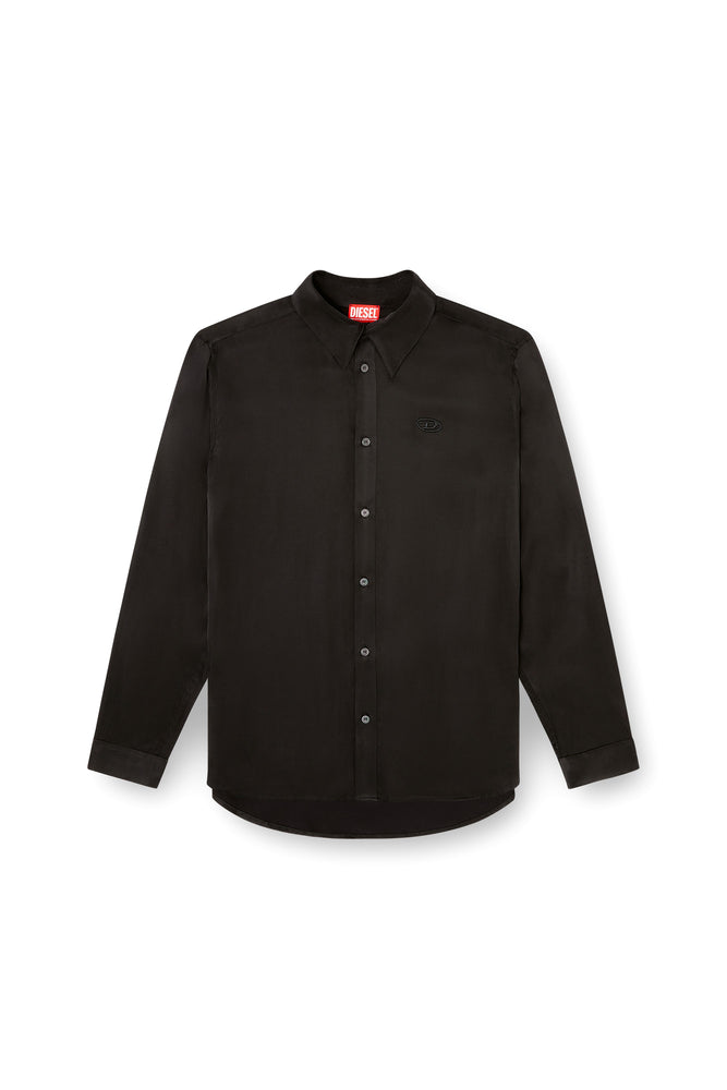 Cupro shirt with embroidered logo (3)