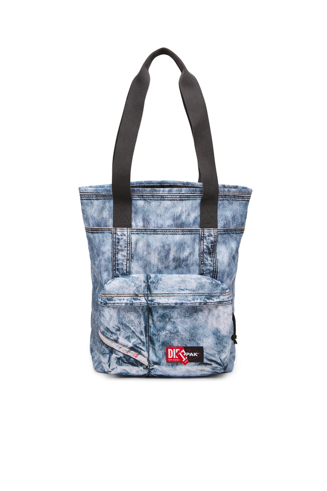 Tote bag in trompe l'oeil denim | Diesel Online Tote bag in trompe l'oeil denim | Diesel Online