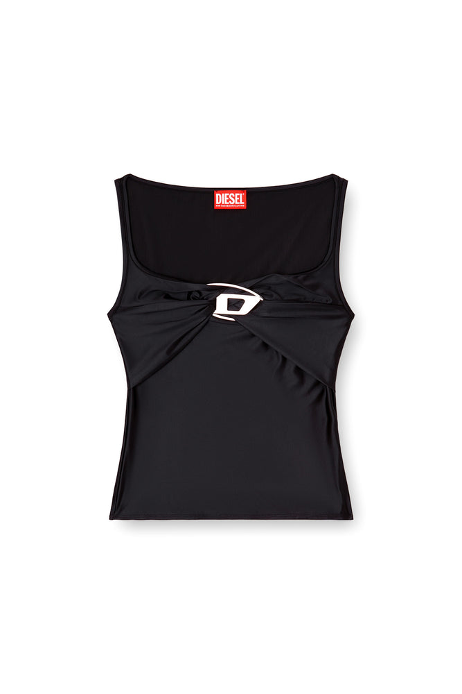 Nylon jersey top with ruching (3)