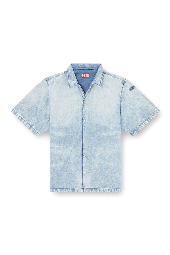 Bowling shirt in marbled denim (3)