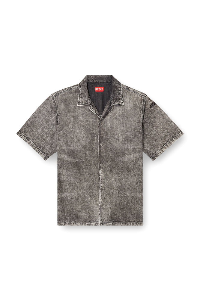 Bowling shirt in marbled denim (3)