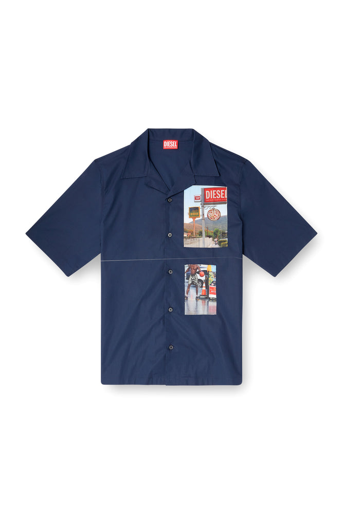 Short-sleeve shirt with logo photo patches (2)