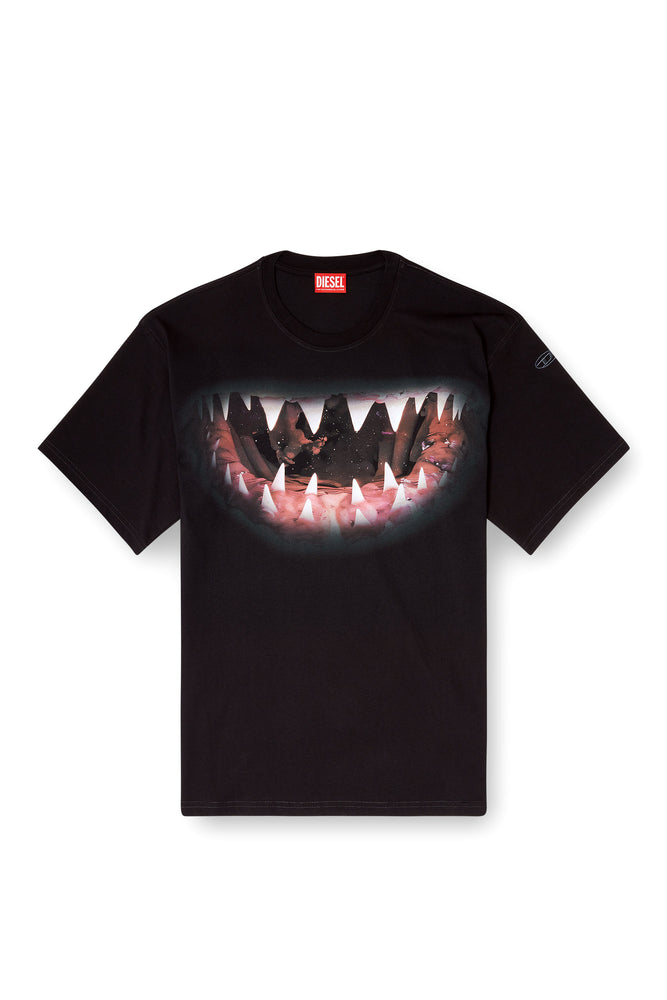 Cotton t-shirt with Shark mouth print (3)