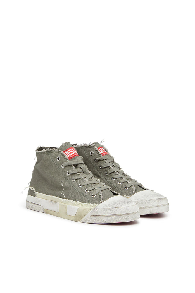 S-D-Verse-Distressed high-top sneakers in canvas (1)