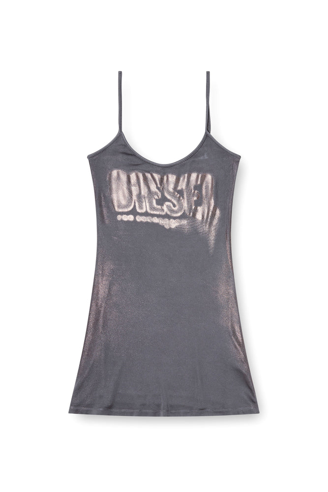Mini dress in viscose with thin straps (4)