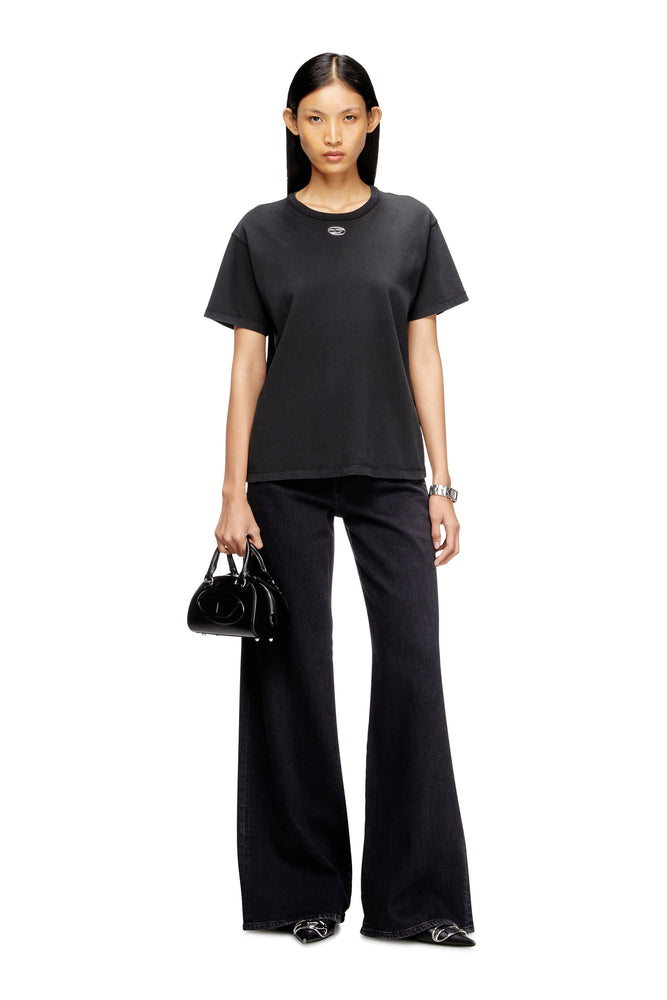 Cotton T-shirt with metallic Oval D (2)