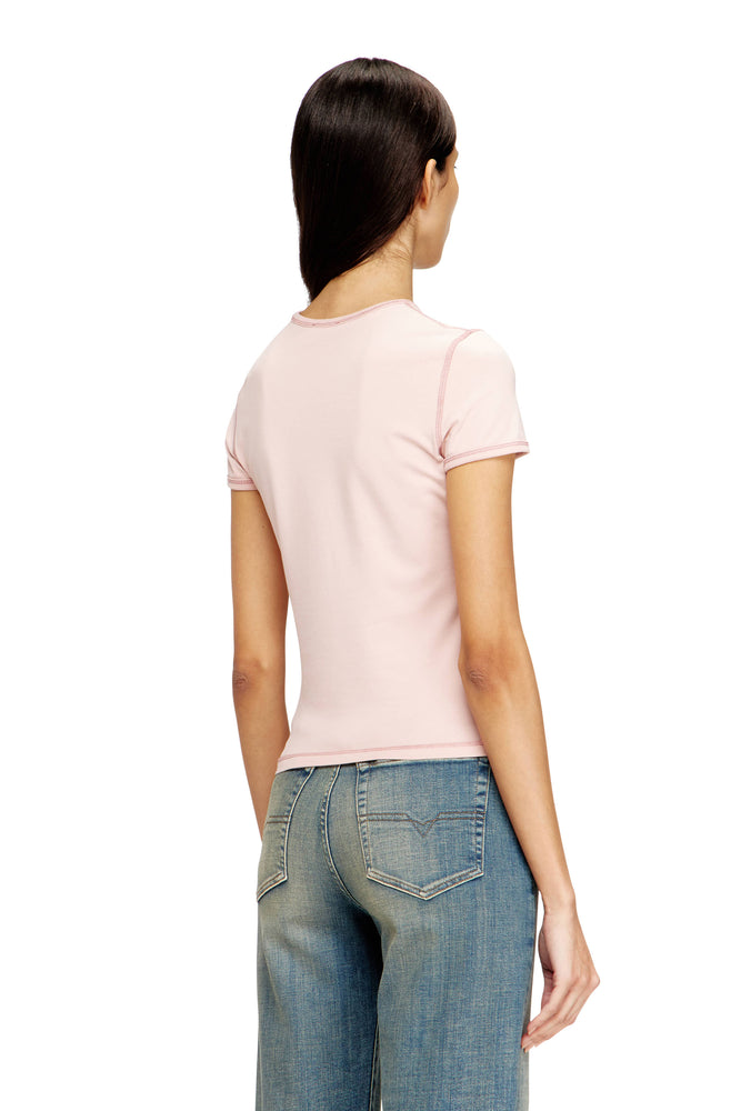 Slim T-shirt with heart print and studs (1)