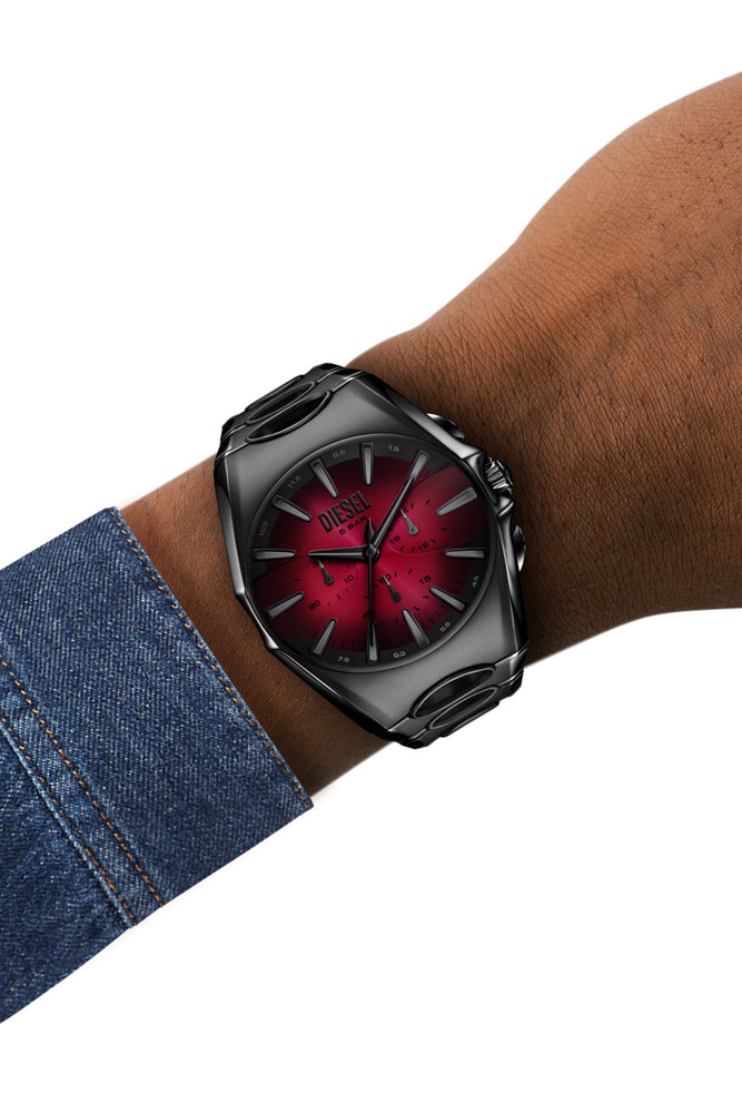 D-Curve Chronograph Black Stainless Steel Watch (3)