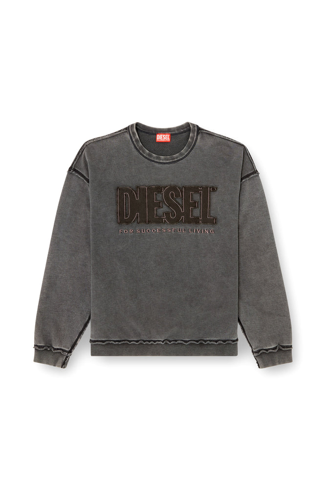 Cotton sweatshirt with appliqué logo (3)