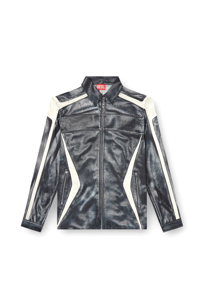 Printed viscose shirt with front zip closure (3)