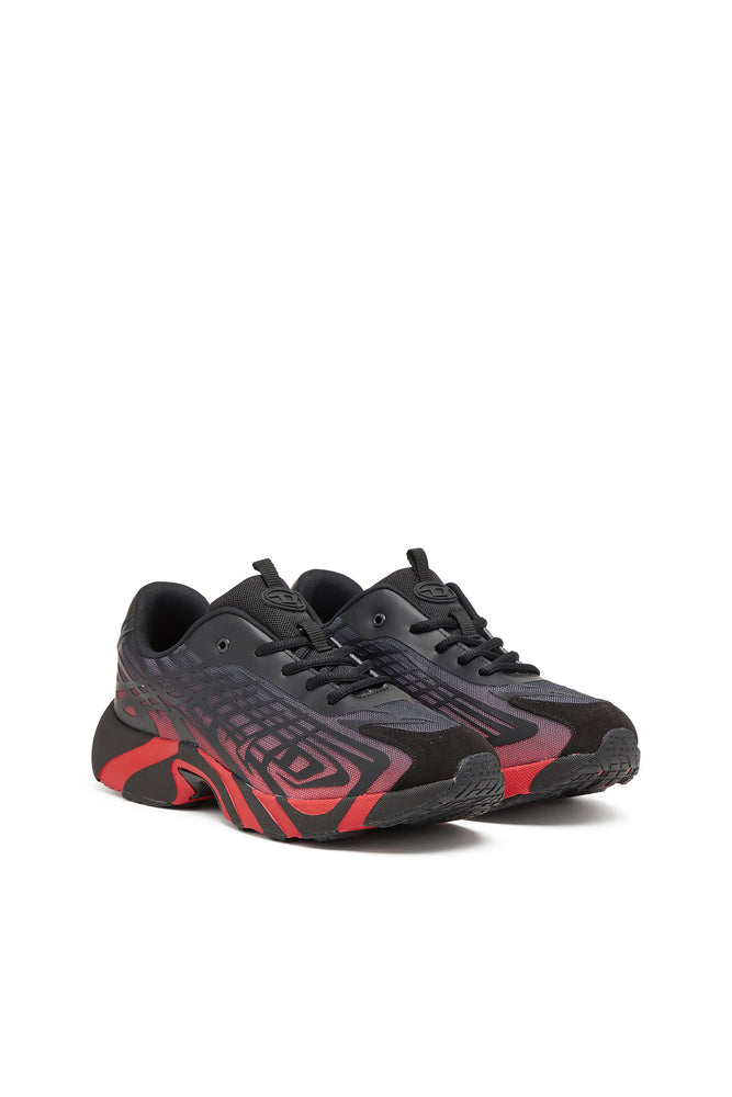 D-Vit-Sneakers in striped dégradé mesh (1)