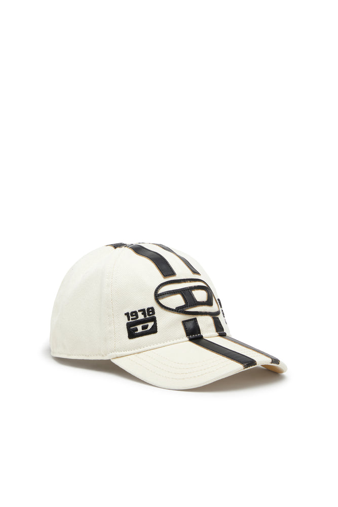 Cotton-twill baseball cap with contrasting appliques