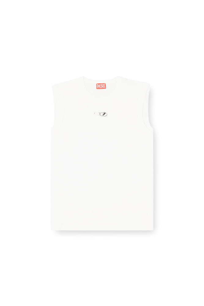 Cotton tank top with metallic Oval D (3)