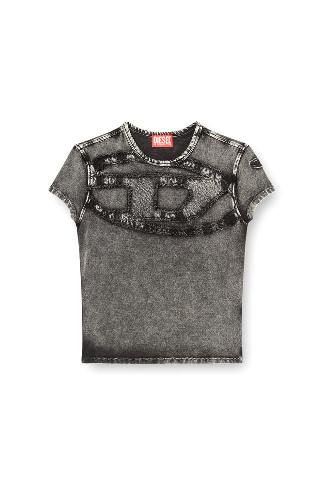 Slim top with denim applications (3)