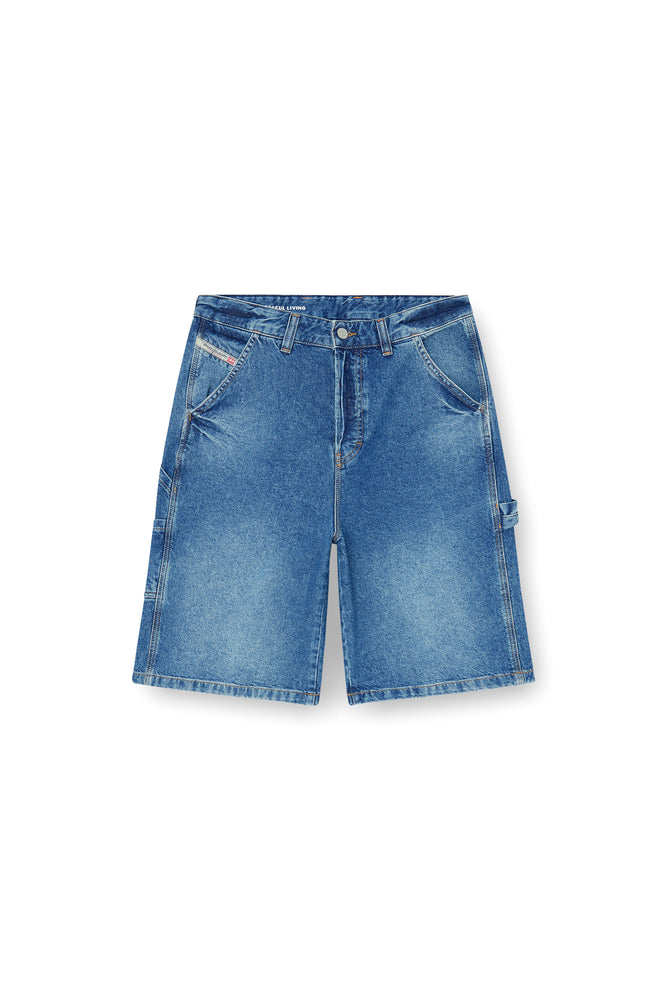 Utility-style denim shorts (3)