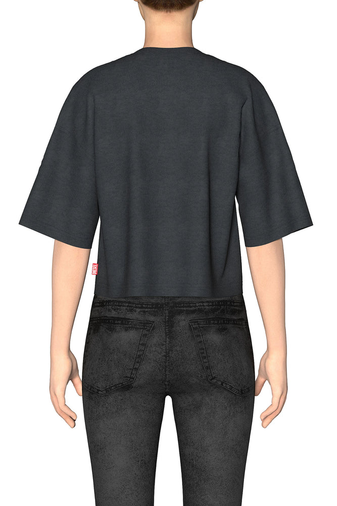 Crop T-shirt with embossed Oval D (1)